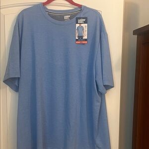 Lands' End Men's Light Blue Short Sleeve Tee